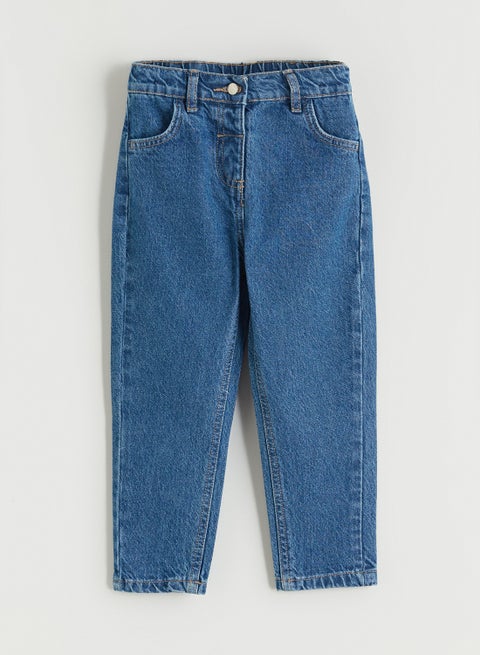 بنطلون جينز بناتي قصة موم فيت